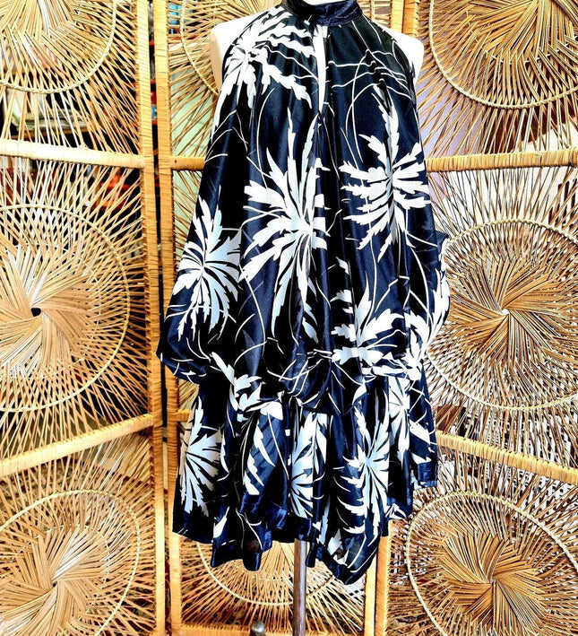 Vintage 80s Ma Mouche Paris Drop Waist Dress - Yatva
