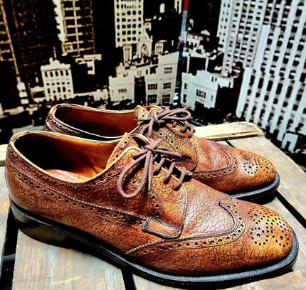 Vintage 80's Made by Angus Westley Shoemaker Brogue Shoes - Yatva