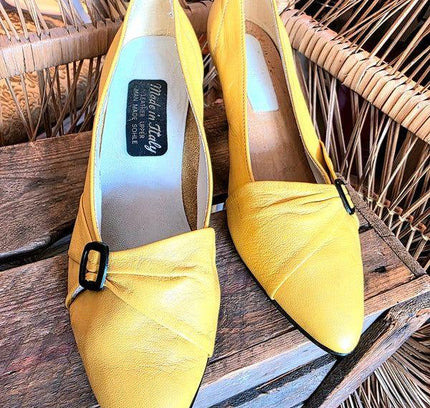 Vintage 80s (Made in Italy) Pointed Heel Shoes - Yatva