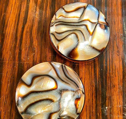 Vintage 80s Marble Lucite Style Made in Germany Clip on Earrings - Yatva