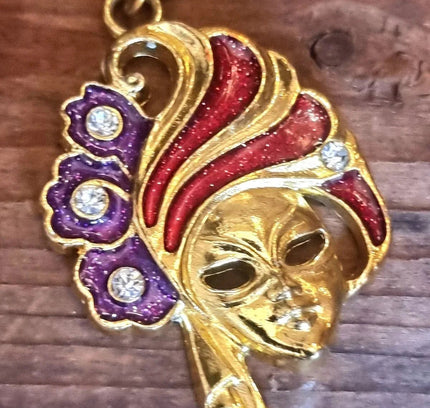 Vintage 80's Masquerade Keychain - Yatva