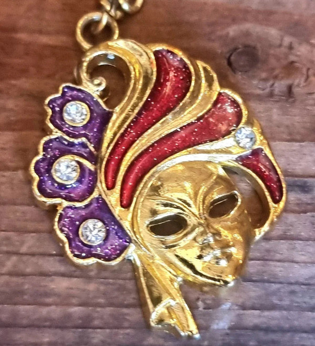 Vintage 80's Masquerade Keychain - Yatva