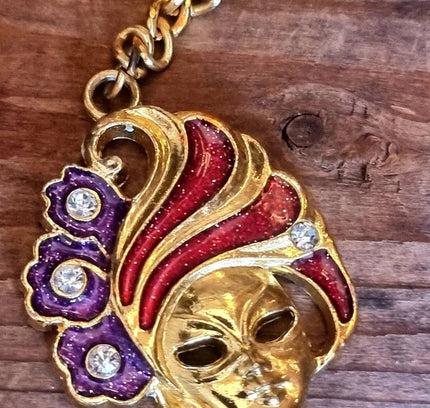 Vintage 80's Masquerade Keychain - Yatva