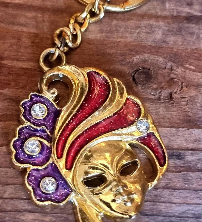 Vintage 80's Masquerade Keychain - Yatva