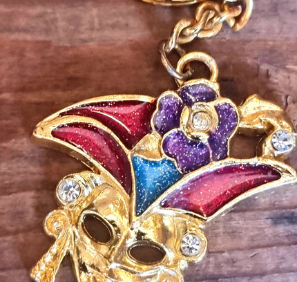 Vintage 80's Masquerade Keychain - Yatva