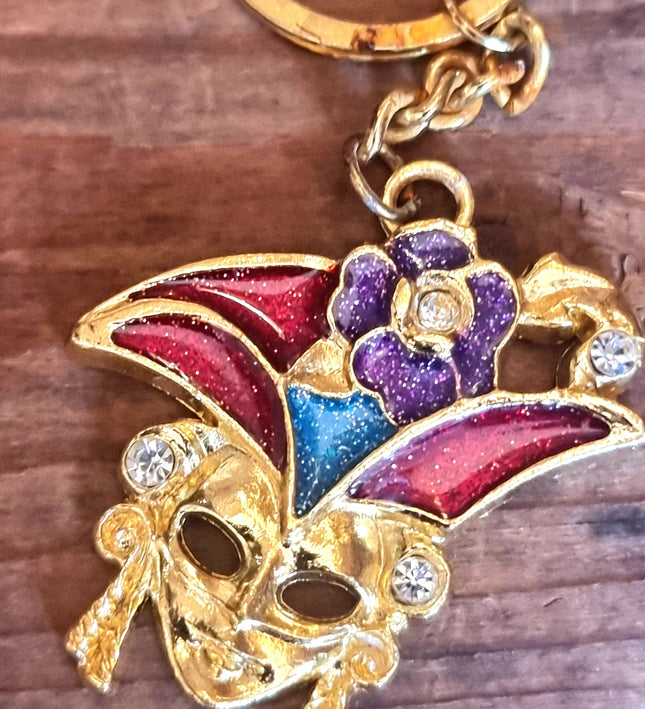 Vintage 80's Masquerade Keychain - Yatva