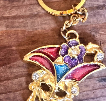 Vintage 80's Masquerade Keychain - Yatva