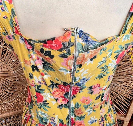 Vintage 80's Milkmaid Style Dress - Yatva