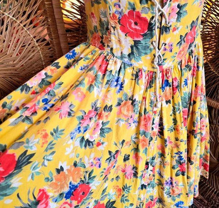 Vintage 80's Milkmaid Style Dress - Yatva
