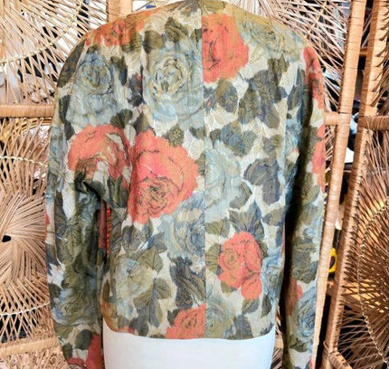 Vintage 80's MK Exclusive Cropped Floral Blazer - Yatva