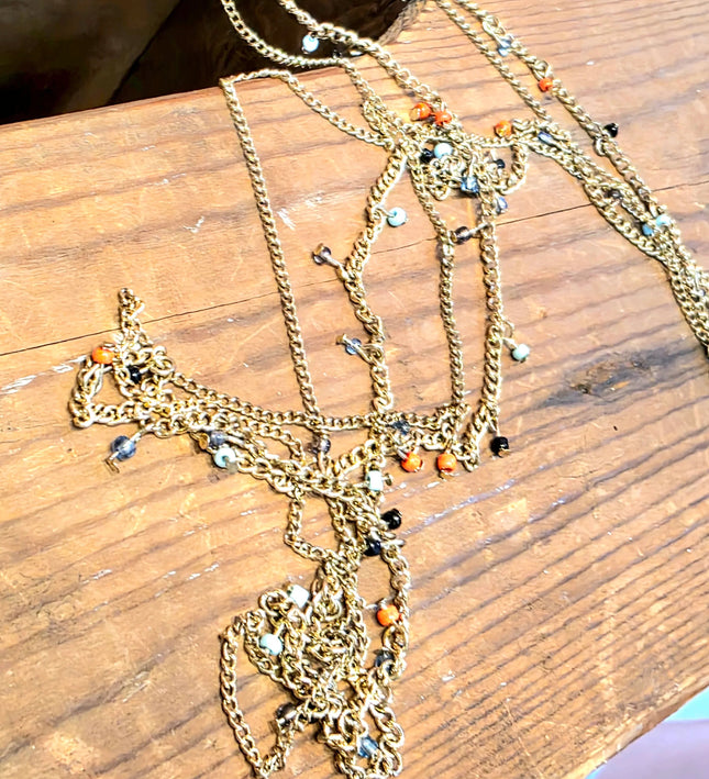 Vintage 80's Necklace/ Body Chain - Yatva
