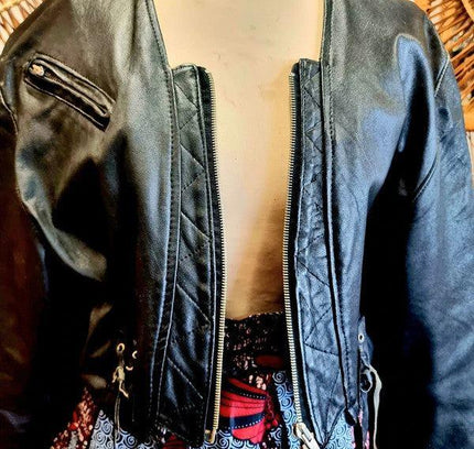 Vintage 80s Obsession Leather Crop Jacket - Yatva
