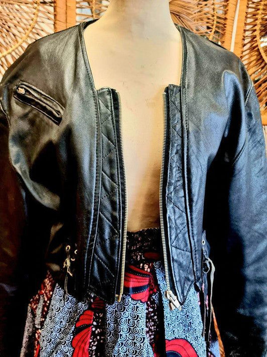 Vintage 80s Obsession Leather Crop Jacket - Yatva