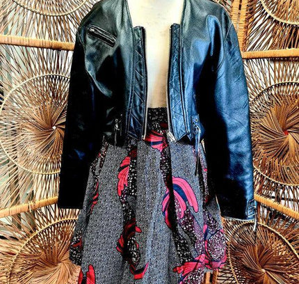 Vintage 80s Obsession Leather Crop Jacket - Yatva