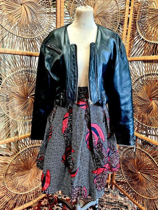 Vintage 80s Obsession Leather Crop Jacket - Yatva