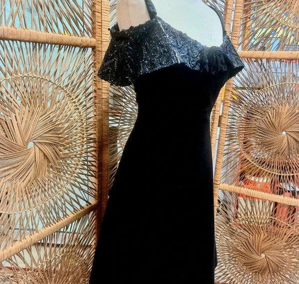 Vintage 80's Off the Shoulder Dress - Yatva