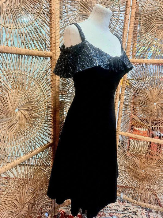 Vintage 80's Off the Shoulder Dress - Yatva
