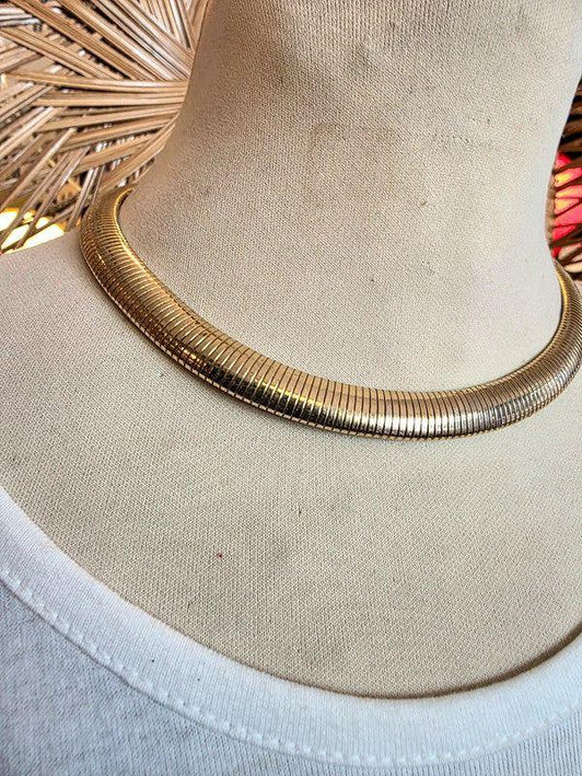 Vintage 80s Omega Style Necklace - Yatva