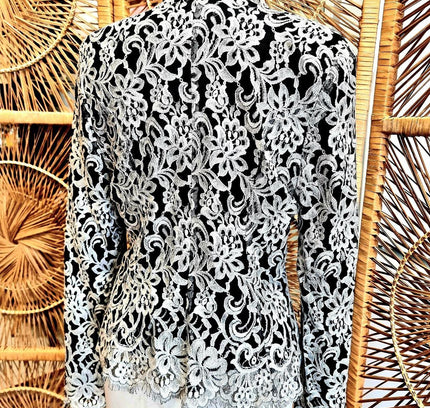 Vintage 80's Orna Farho Paris Lace Jacket - Yatva