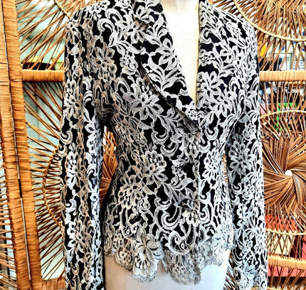 Vintage 80's Orna Farho Paris Lace Jacket - Yatva