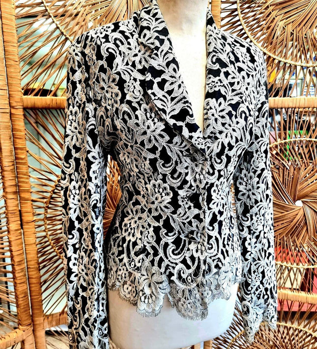 Vintage 80's Orna Farho Paris Lace Jacket - Yatva