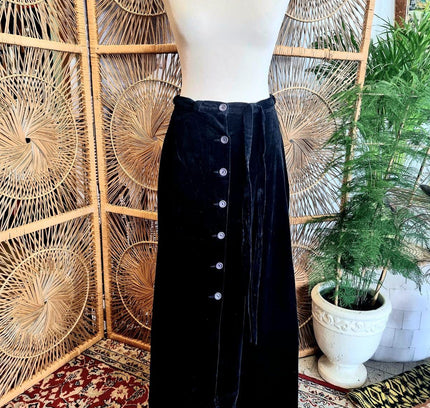 Vintage 80s Paul Jones Fashion Maxi Skirt - Yatva