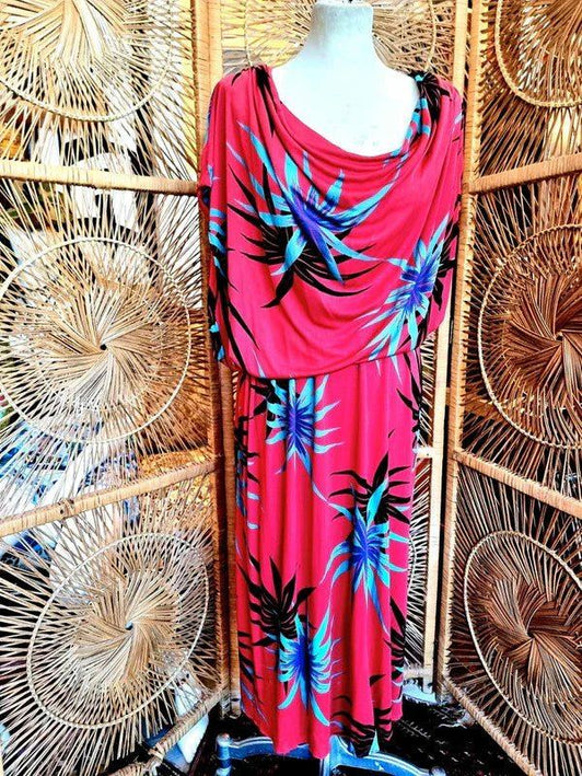 Vintage 80's Plunge Dress - Yatva
