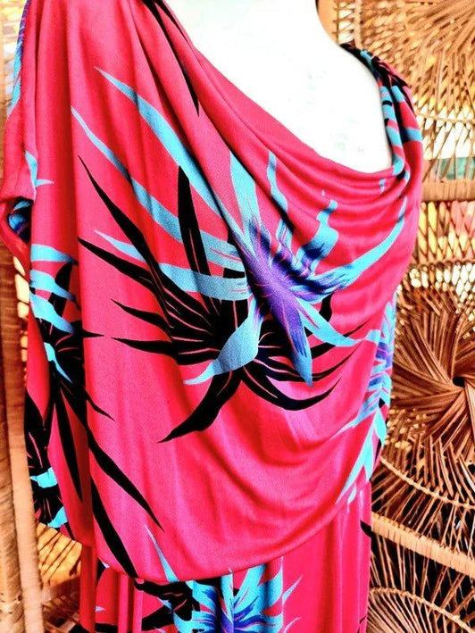 Vintage 80's Plunge Dress - Yatva
