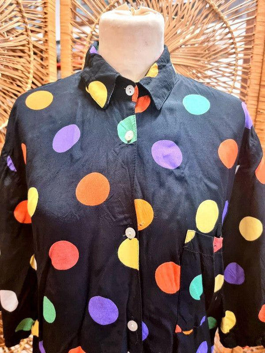 Vintage 80's Polka Dots Shirt - Yatva