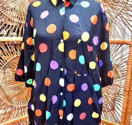 Vintage 80's Polka Dots Shirt - Yatva