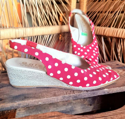 Vintage 80's Polka Dots Shoes - Yatva