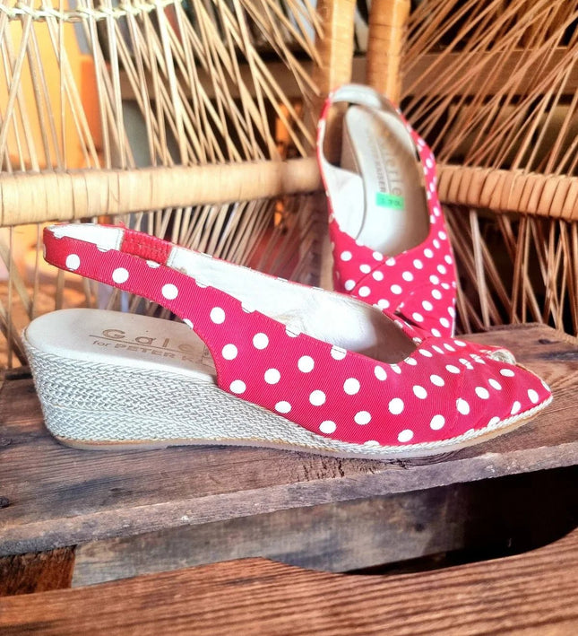Vintage 80's Polka Dots Shoes - Yatva