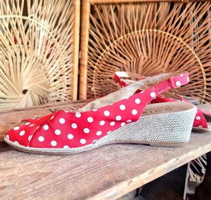 Vintage 80's Polka Dots Shoes - Yatva