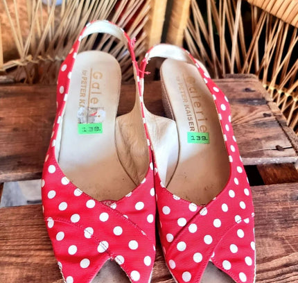 Vintage 80's Polka Dots Shoes - Yatva