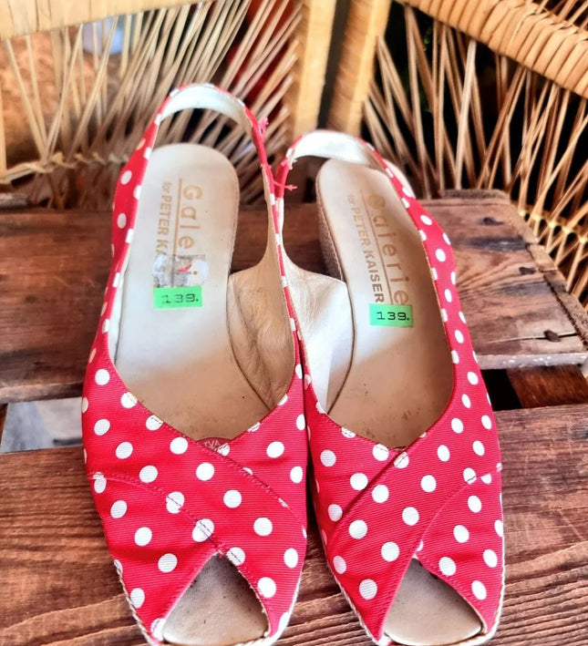 Vintage 80's Polka Dots Shoes - Yatva