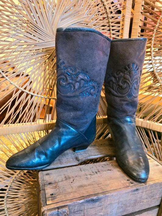 Vintage 80s Pull up Boots - Yatva