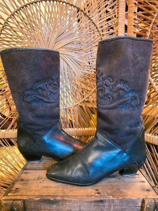 Vintage 80s Pull up Boots - Yatva