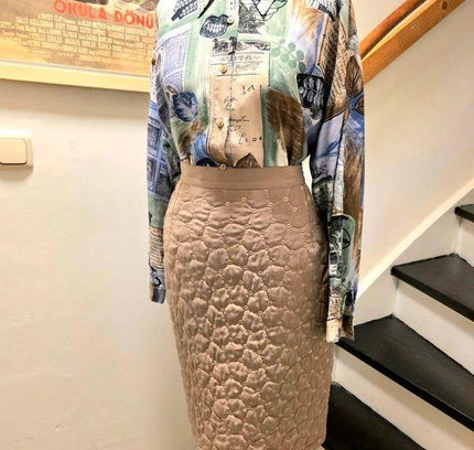 Vintage 80's Quilted Lenvol Skirt - Yatva