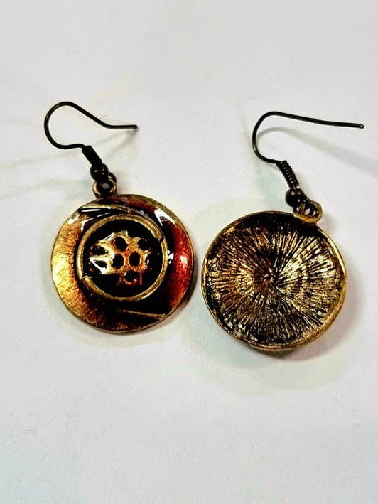 Vintage 80s Resin Pierced Earrings - Yatva
