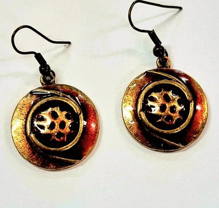 Vintage 80s Resin Pierced Earrings - Yatva