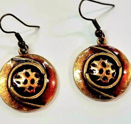 Vintage 80s Resin Pierced Earrings - Yatva