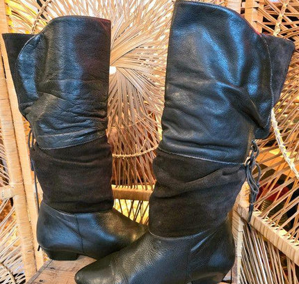 Vintage 80s Riding Pull up Boots - Yatva