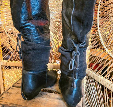 Vintage 80s Riding Pull up Boots - Yatva