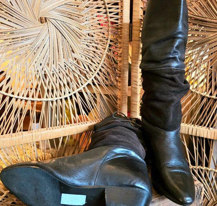 Vintage 80s Riding Pull up Boots - Yatva
