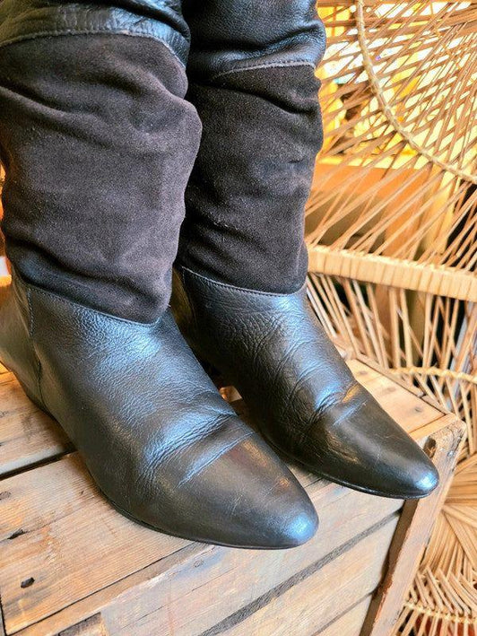 Vintage 80s Riding Pull up Boots - Yatva