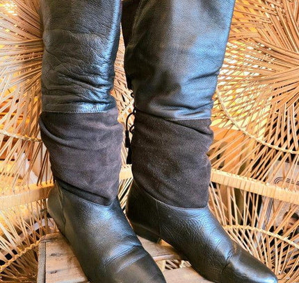 Vintage 80s Riding Pull up Boots - Yatva