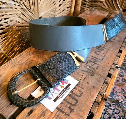 Vintage 80s Robinia Leather Belt - Yatva