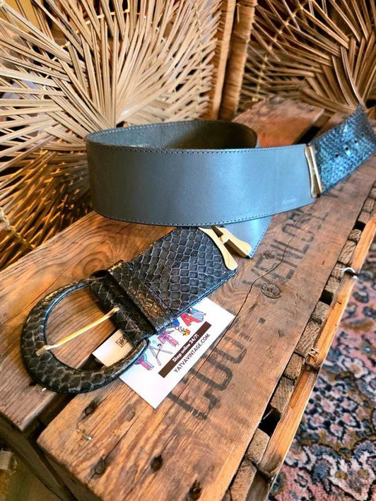Vintage 80s Robinia Leather Belt - Yatva