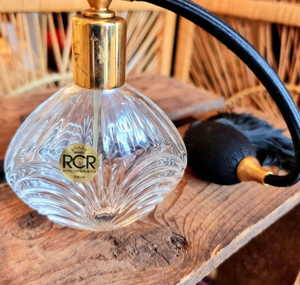 Vintage 80's Royal Crystal Rock Perfume Bottle - Yatva