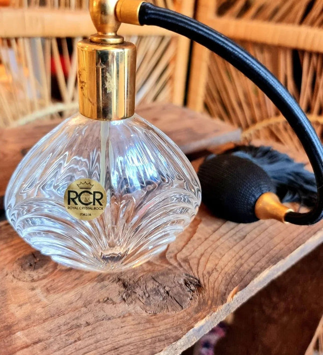 Vintage 80's Royal Crystal Rock Perfume Bottle - Yatva